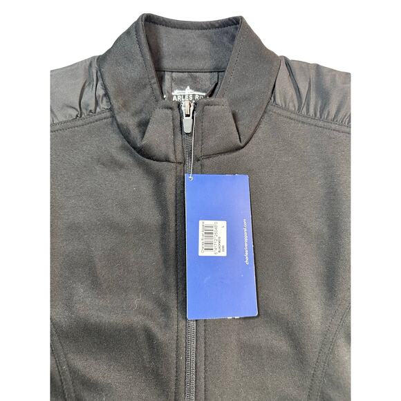 Charles River Apparel Women's Ashby Mixed Media Vest Size Large Black NWT - Picture 3 of 4